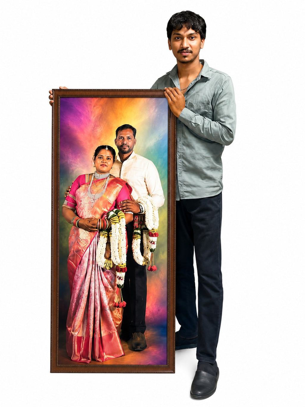 Big Size 5 feet Photo Frame Customized – Premium Wooden Frame Gift