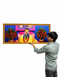 Premananda Maharaj ji Photo Frame with Golden Border | HD Printed Religious Wall Decor